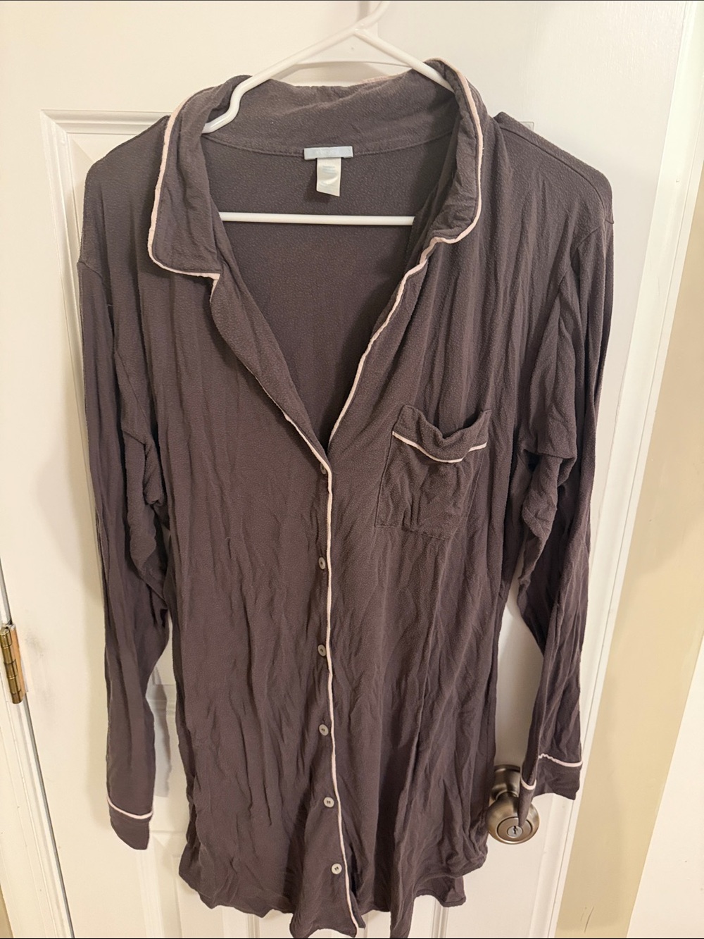 Women's Eberjey Dark Gray Pajama Shirt